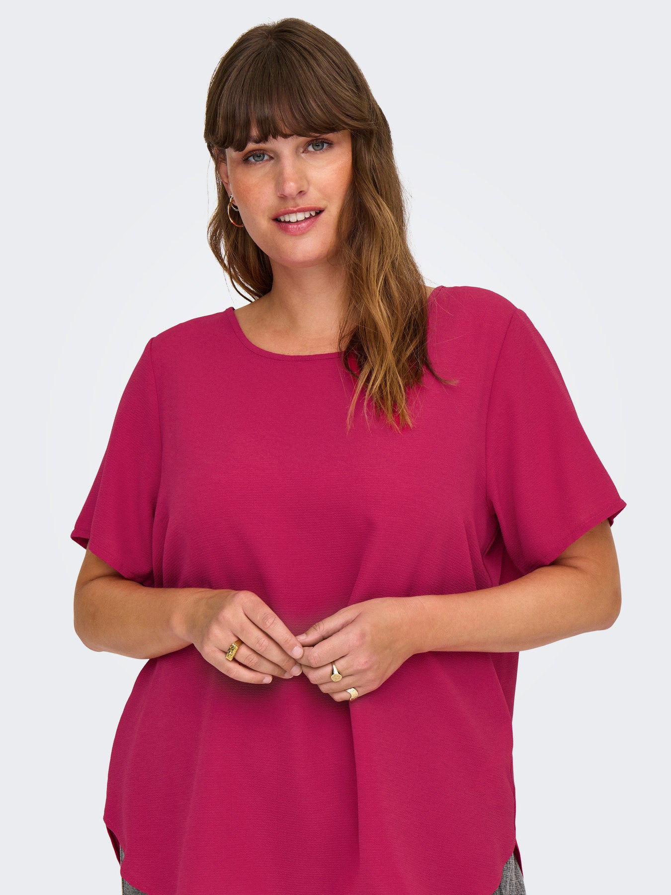 CARVICA S/S TOP WVN NOOS