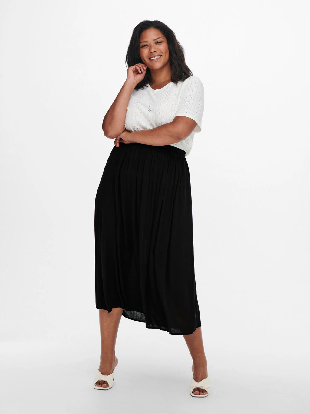 CARTRIB LONG SKIRT SOLID WVN