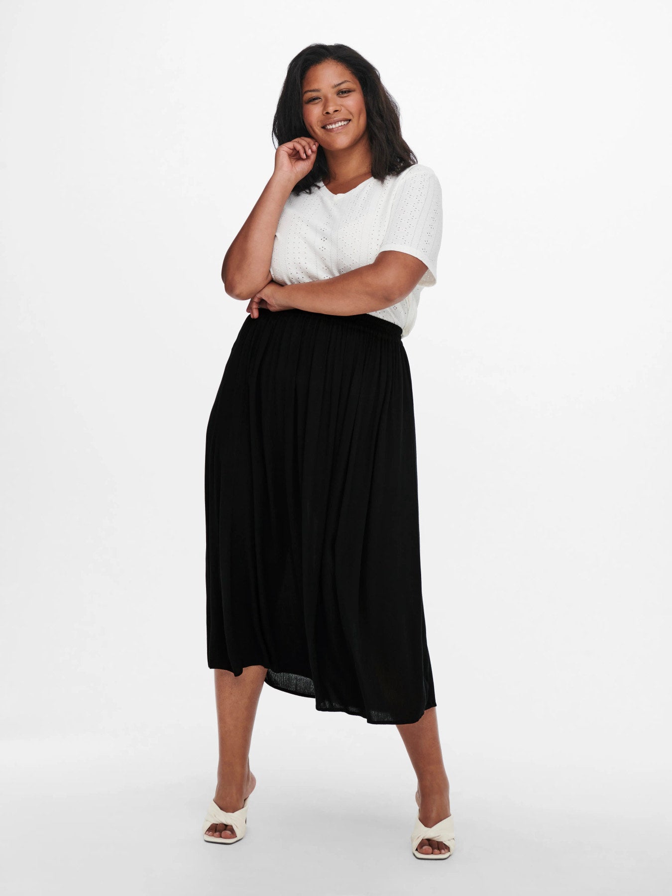 CARTRIB LONG SKIRT SOLID WVN