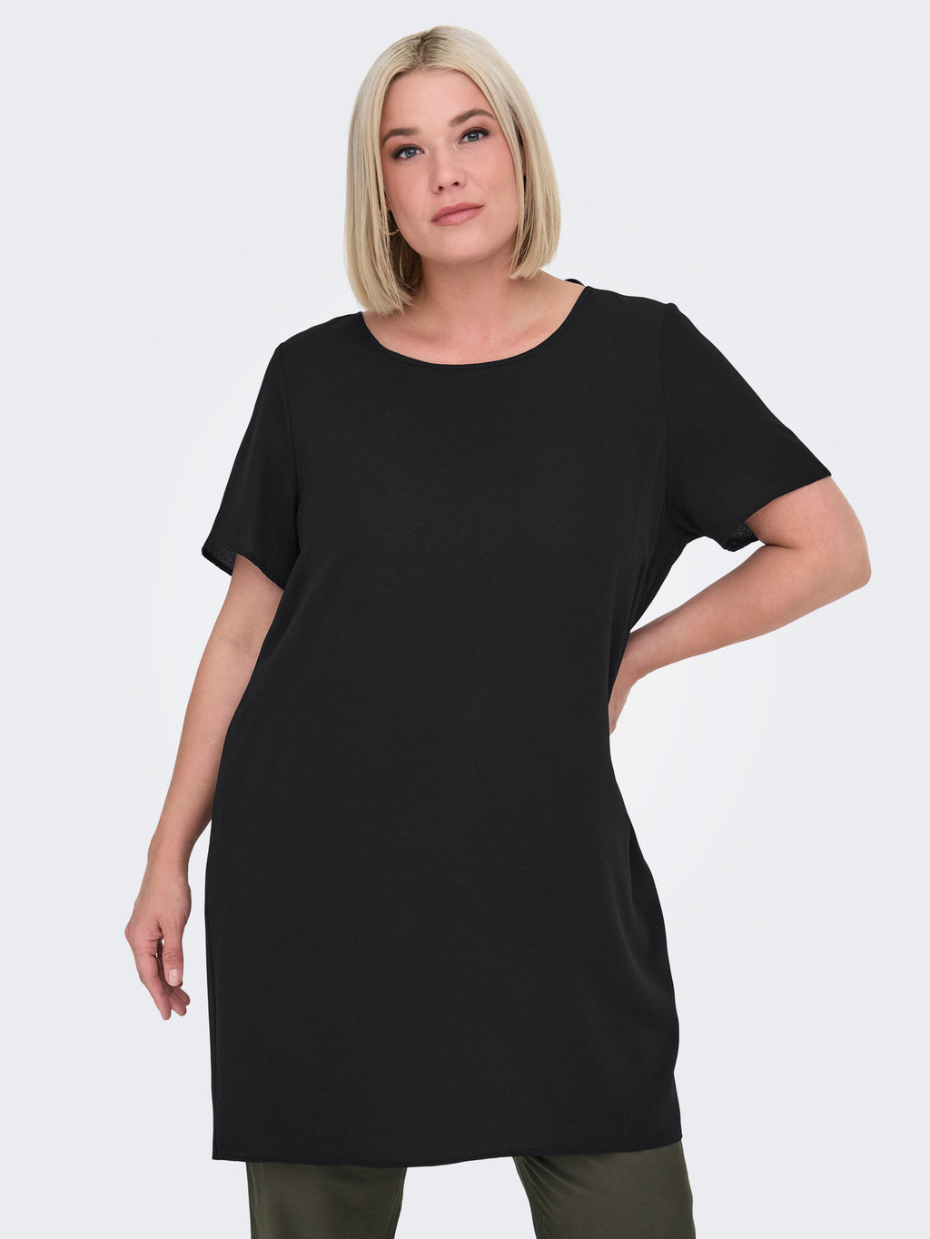 CARLUX S/S TUNIC DRESS WVN NOOS