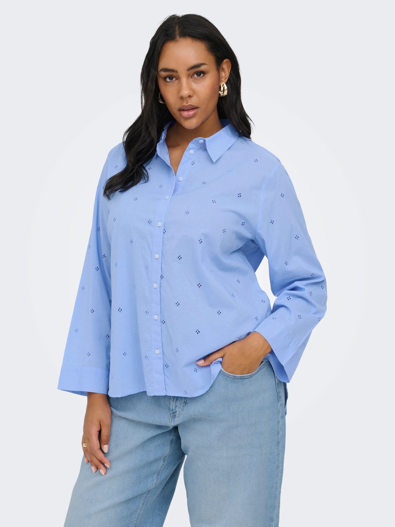 CARNEW GRACE JULIA L/S EMB SHIRT WVN