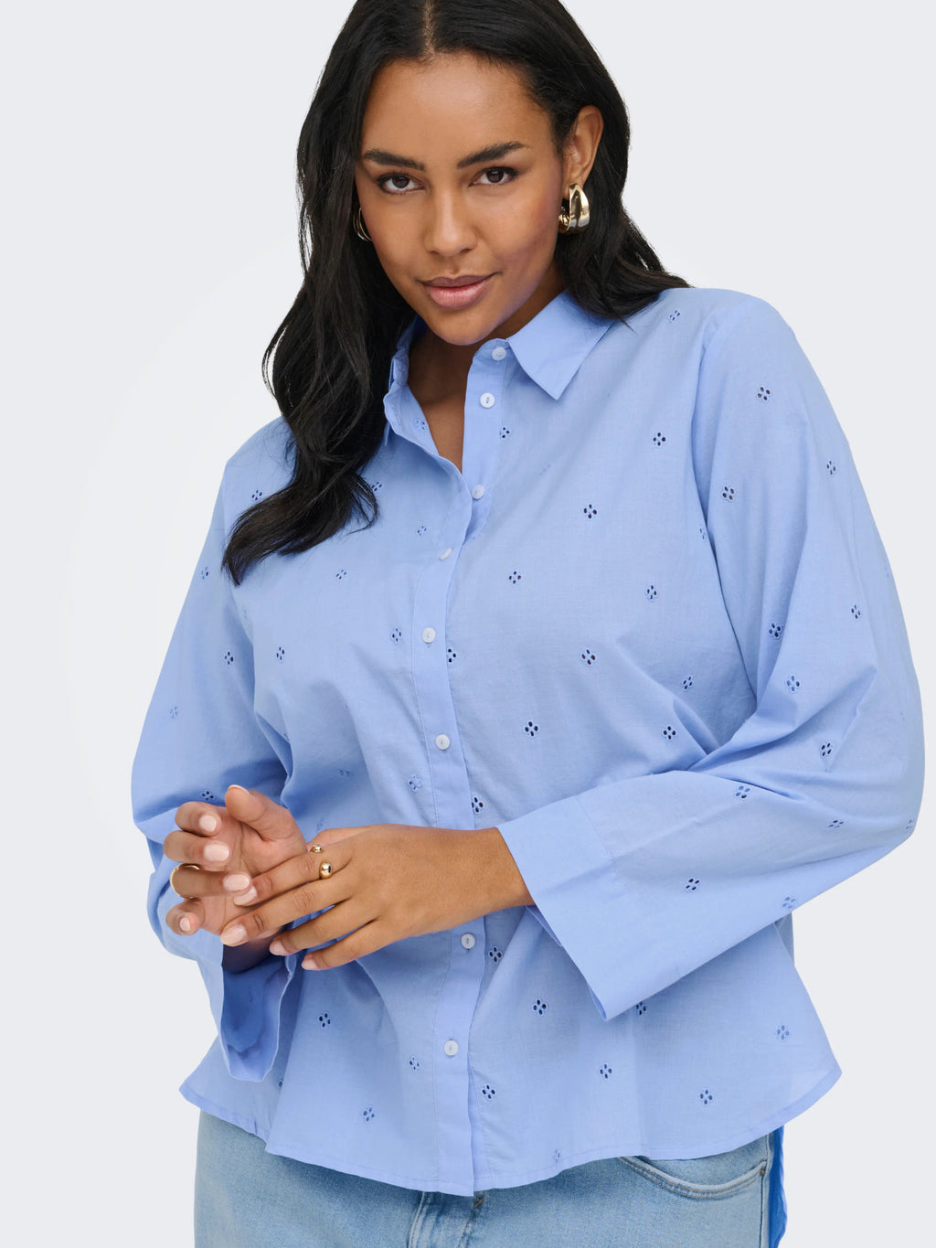 CARNEW GRACE JULIA L/S EMB SHIRT WVN
