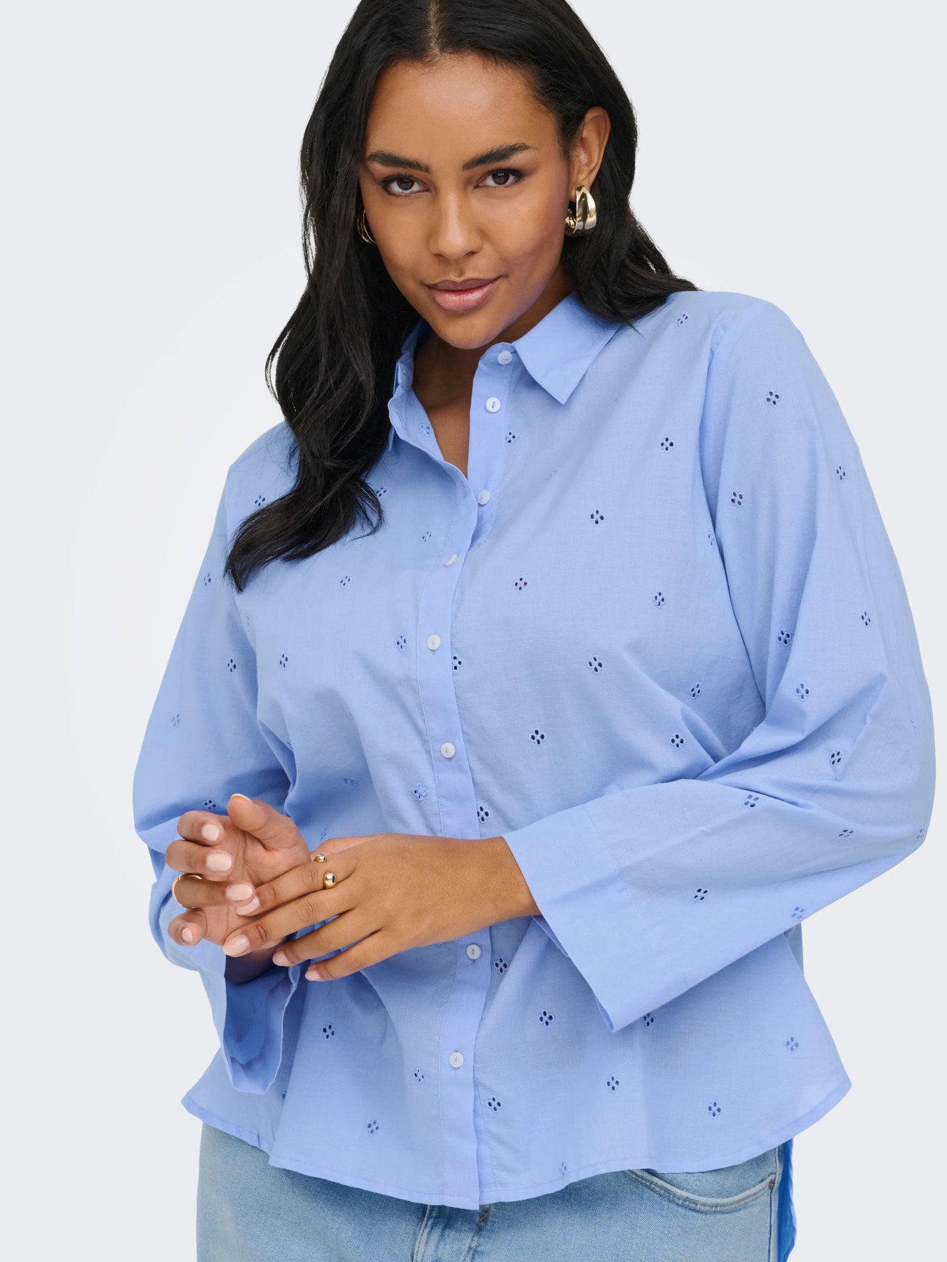CARNEW GRACE JULIA L/S EMB SHIRT WVN