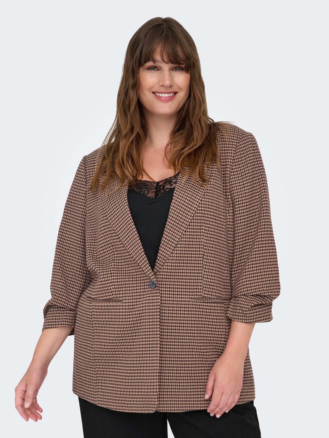 CARLETTIE LIFE 3/4 CHECK BLAZER TLR