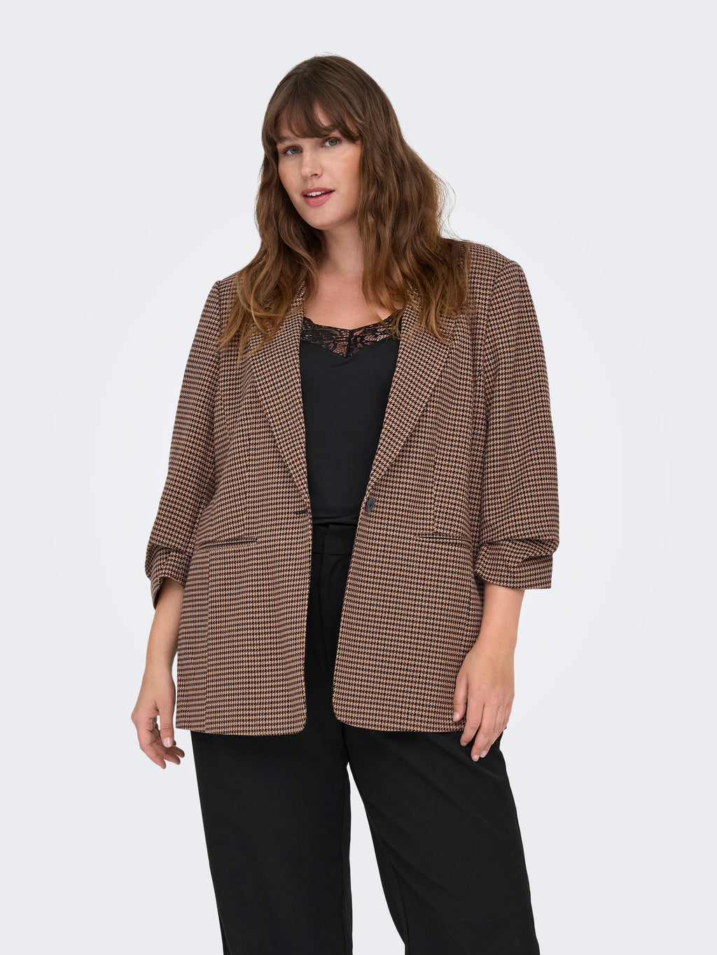 CARLETTIE LIFE 3/4 CHECK BLAZER TLR