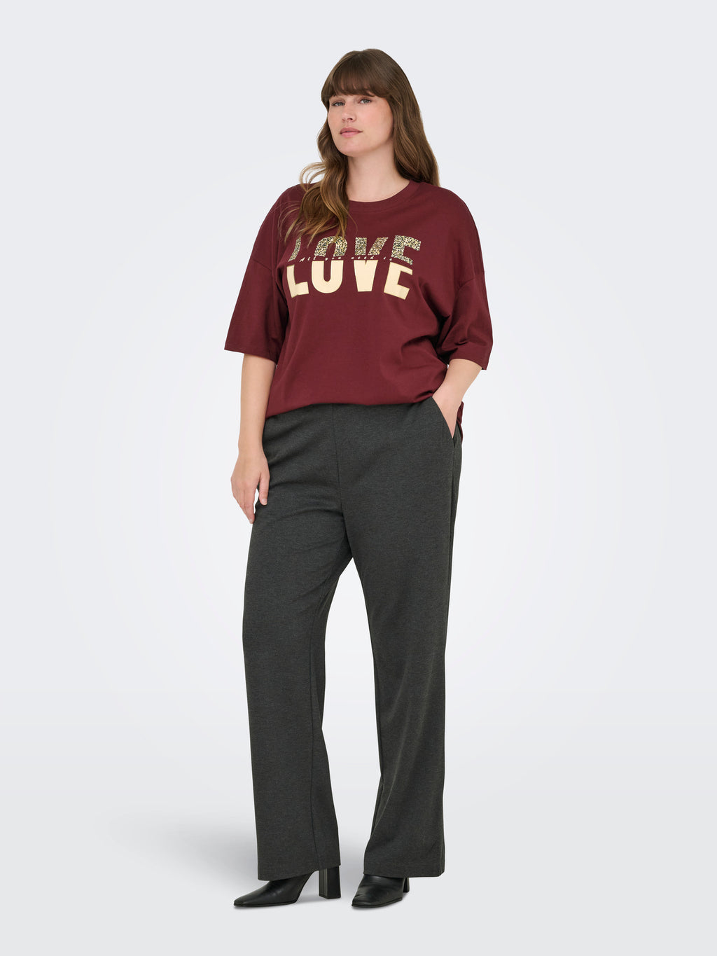 CARKOURTNEY SS O-NECK TEE JRS Cabernet LOVE
