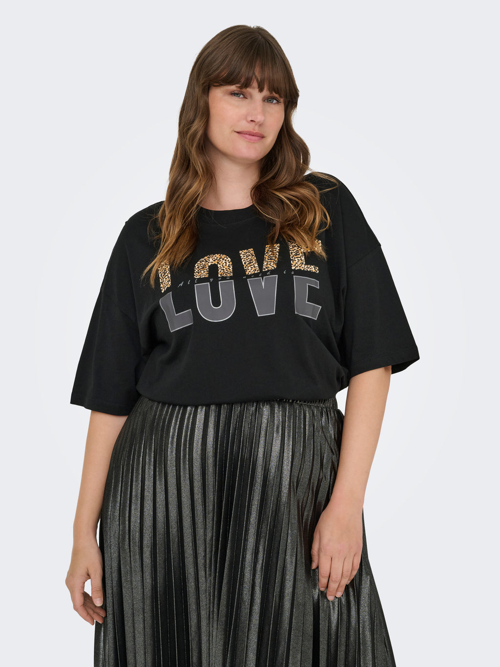 CARKOURTNEY SS O-NECK TEE JRS Black love