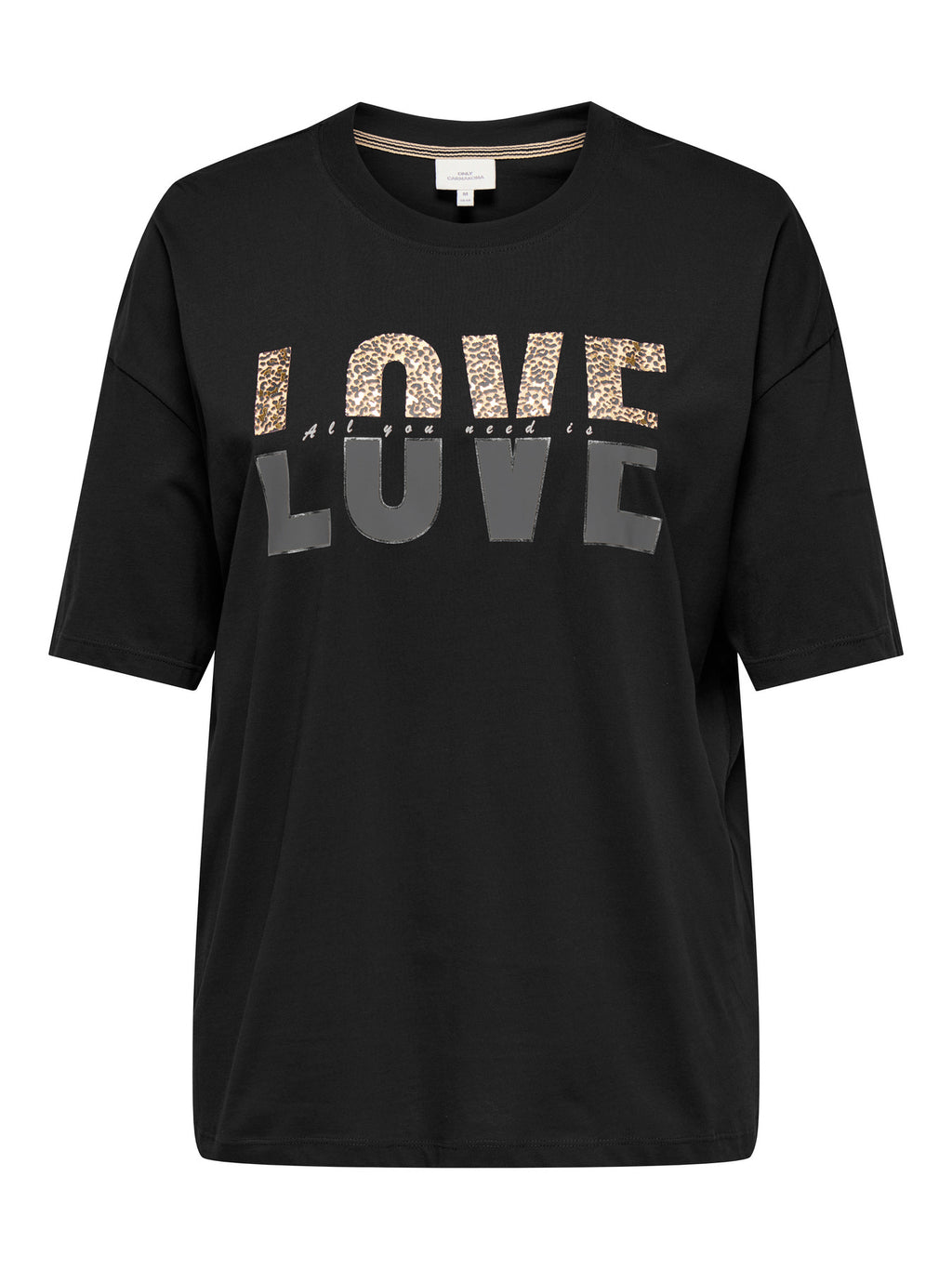 CARKOURTNEY SS O-NECK TEE JRS Black love