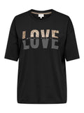 CARKOURTNEY SS O-NECK TEE JRS Black love
