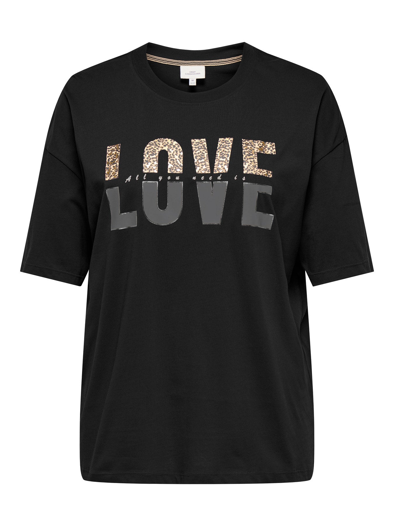 CARKOURTNEY SS O-NECK TEE JRS Black love