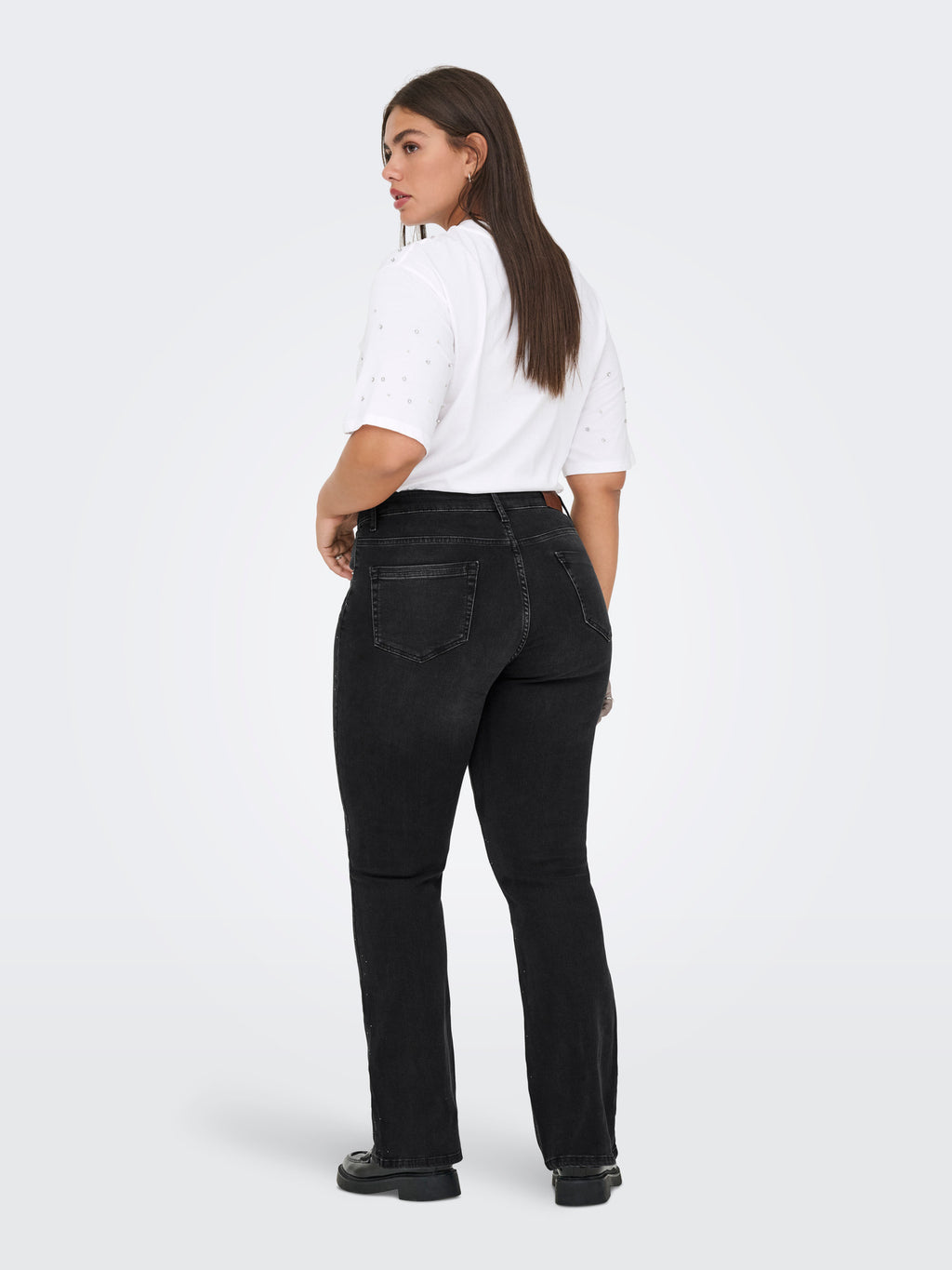 CARWILLY HW FLARED RHINESTONE DNM