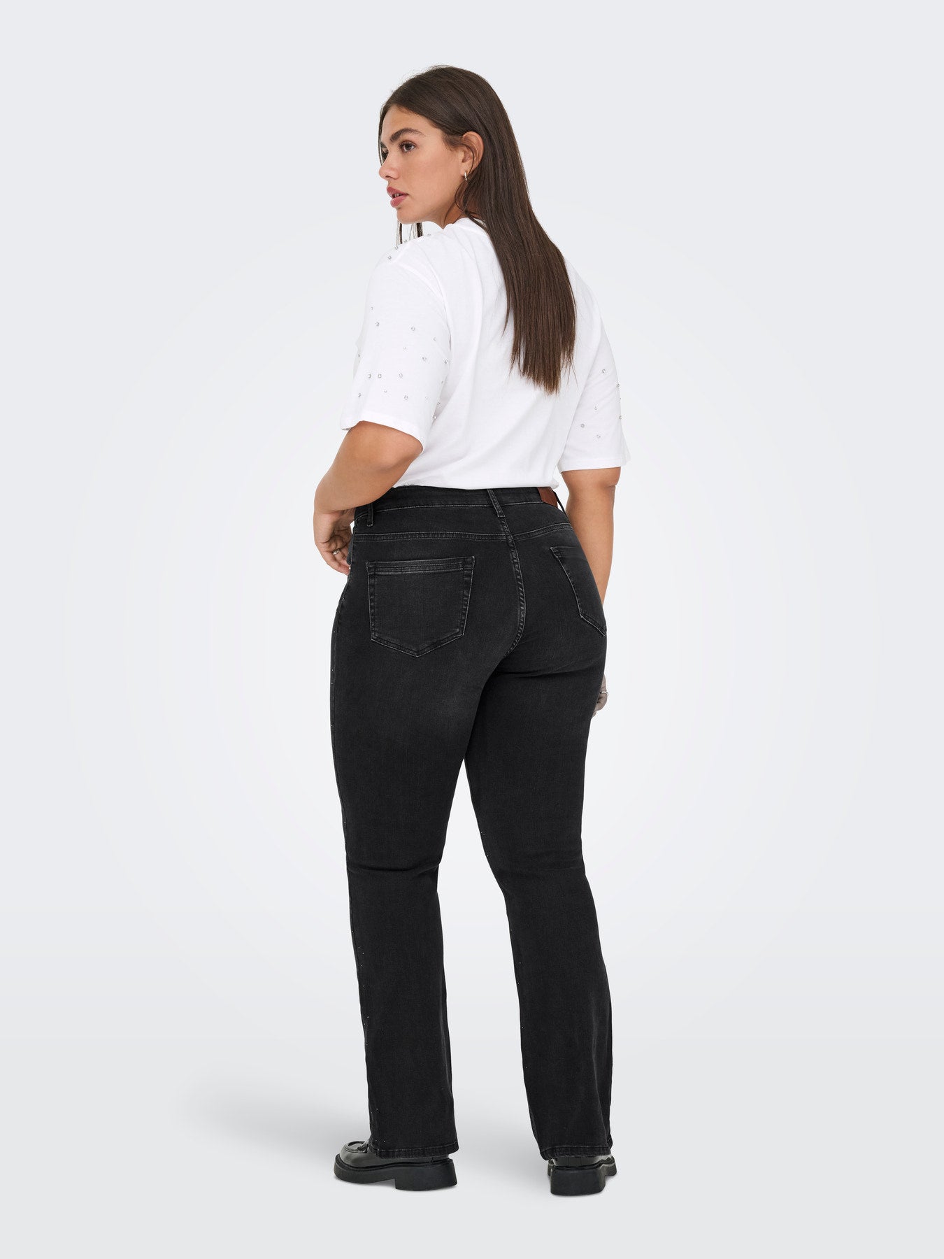 CARWILLY HW FLARED RHINESTONE DNM