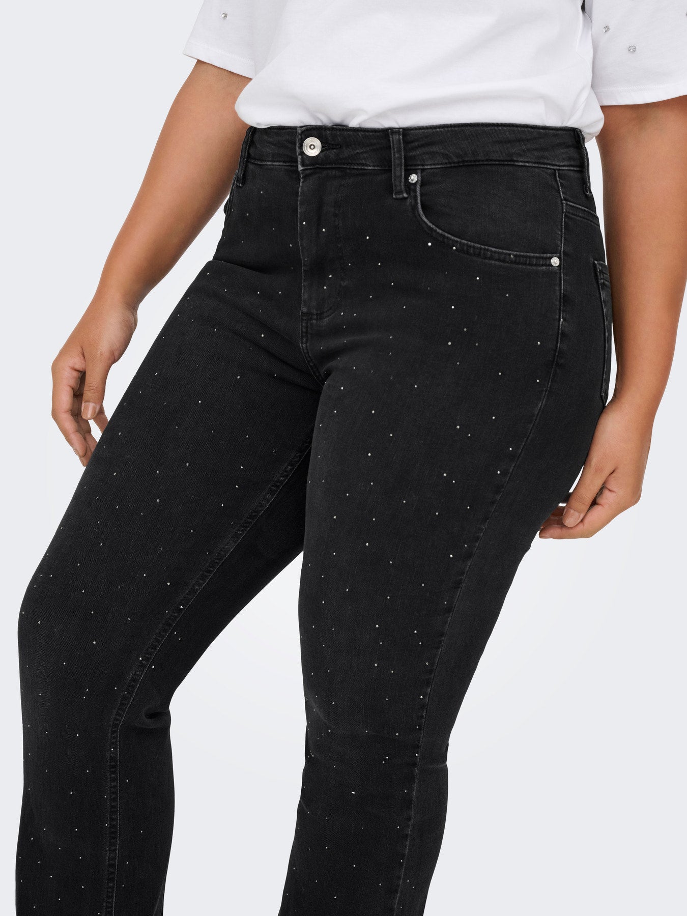 CARWILLY HW FLARED RHINESTONE DNM