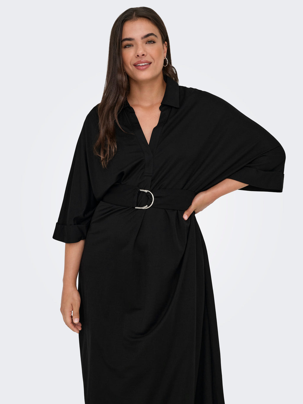 CARJOLLY 2/4 SLEEVE BLK DRESS JRS