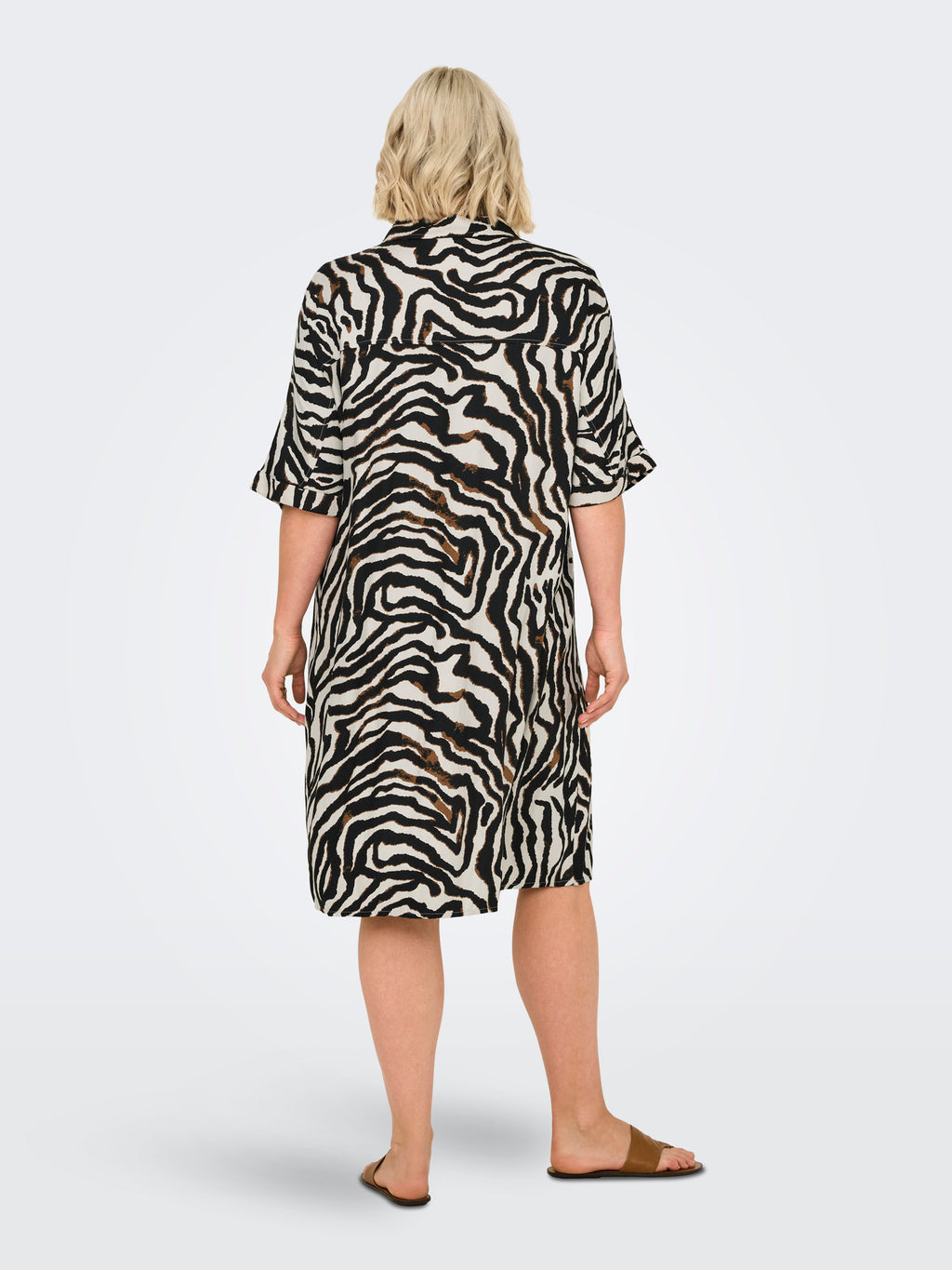 CARBERTE LIFE 2/4 BLK SHIRT DRESS AOP