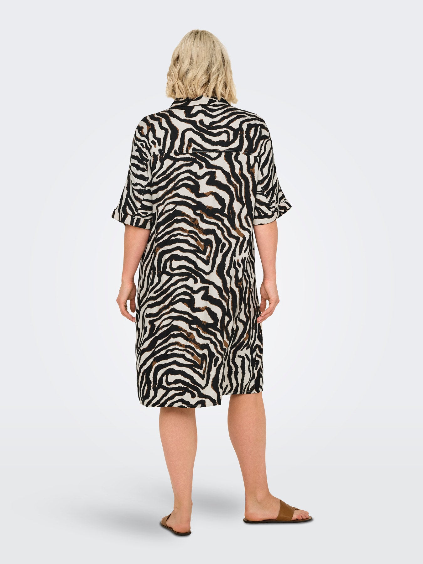 CARBERTE LIFE 2/4 BLK SHIRT DRESS AOP