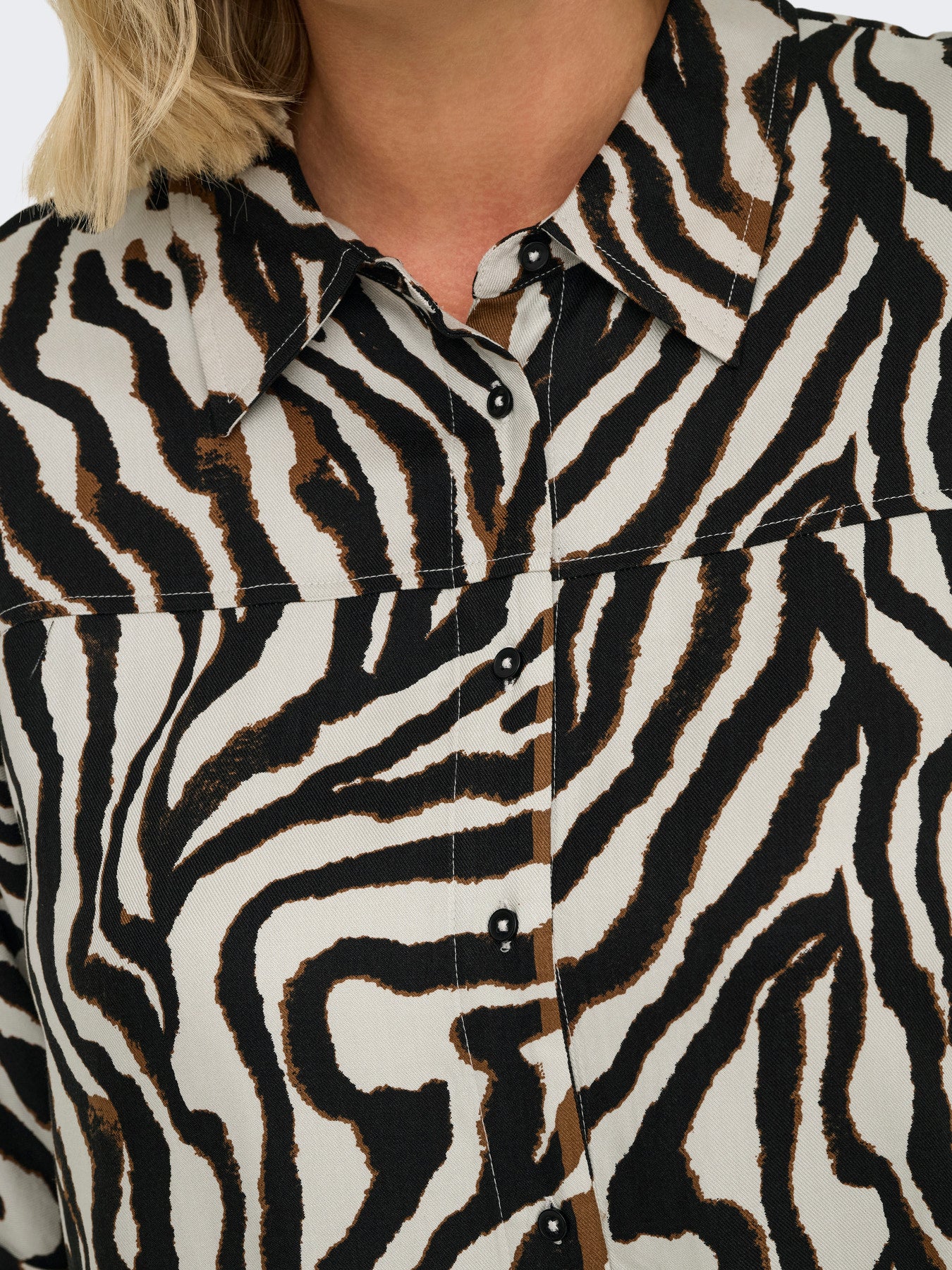 CARBERTE LIFE 2/4 BLK SHIRT DRESS AOP