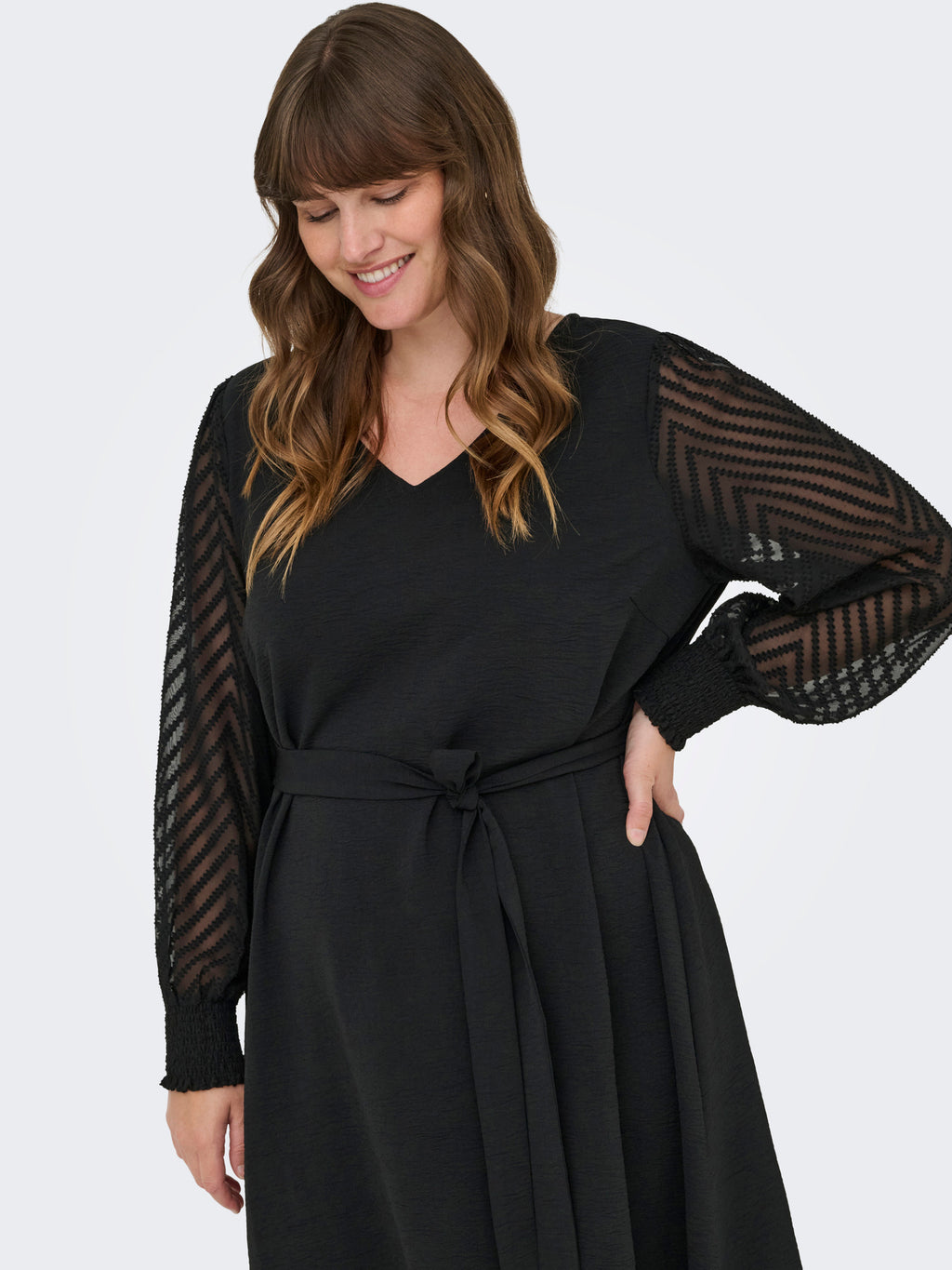 CARMETTA LIFE LS KNEE DRESS WVN