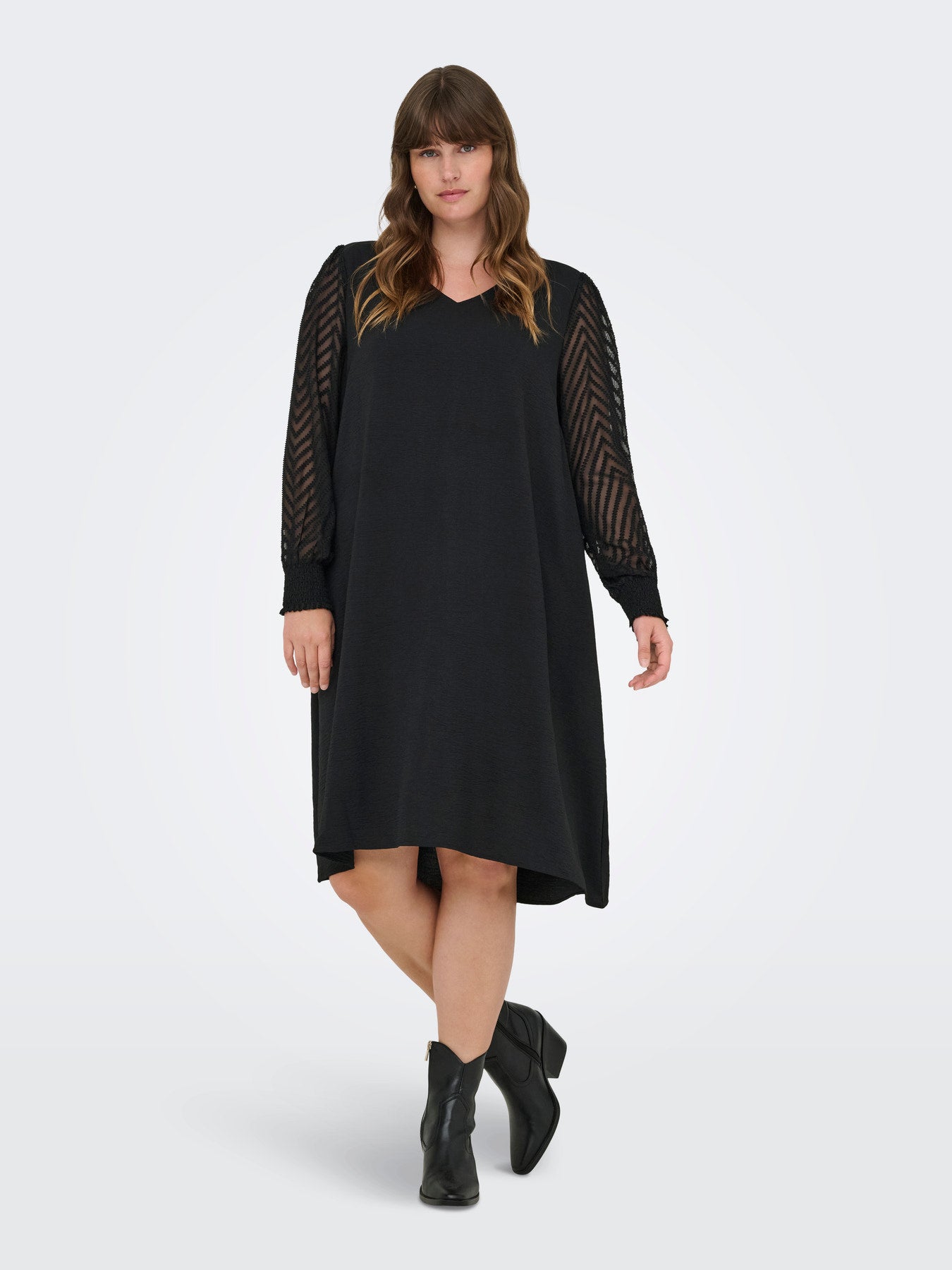 CARMETTA LIFE LS KNEE DRESS WVN