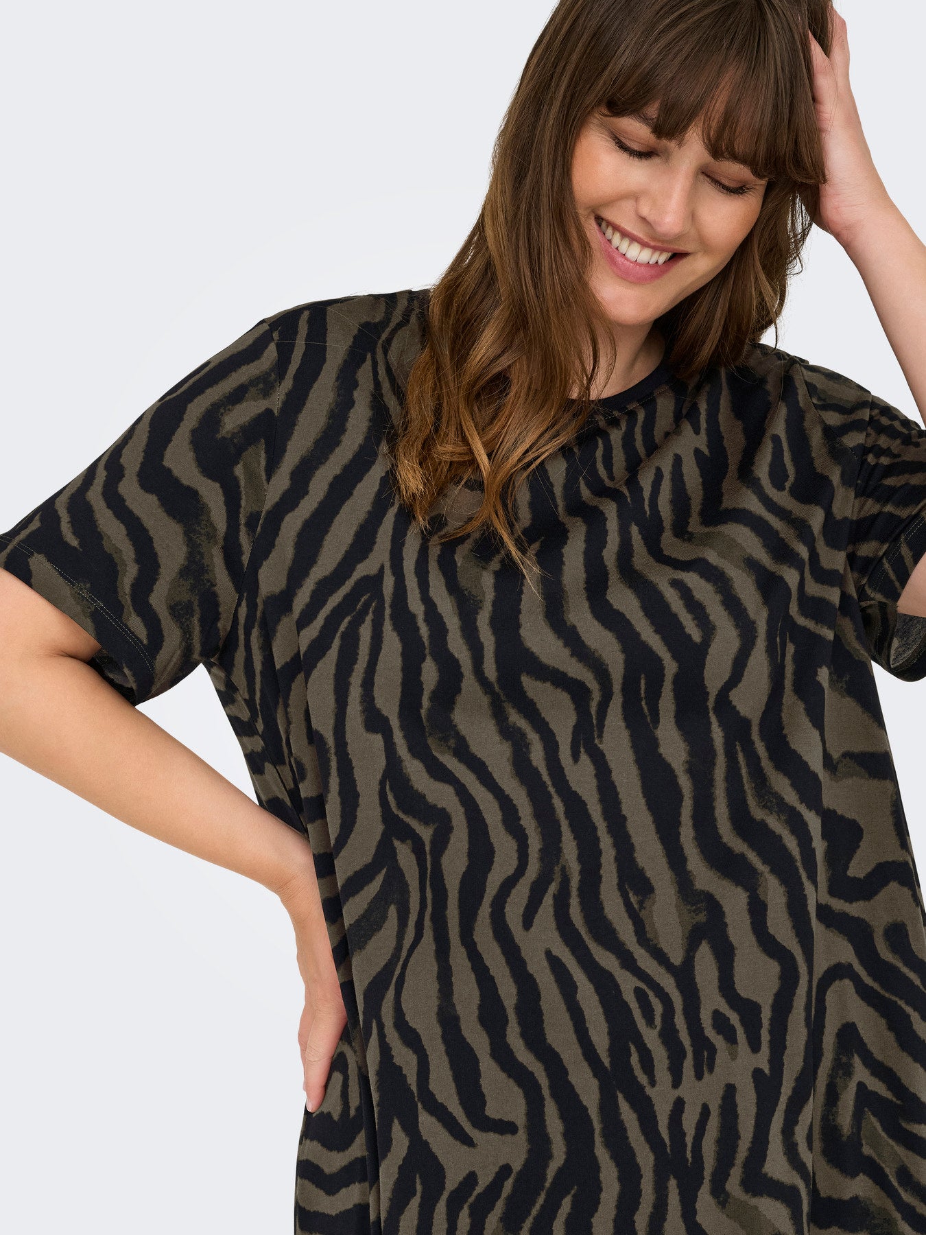 CARLULU LIFE SS O-NECK ABK DRESS JRS