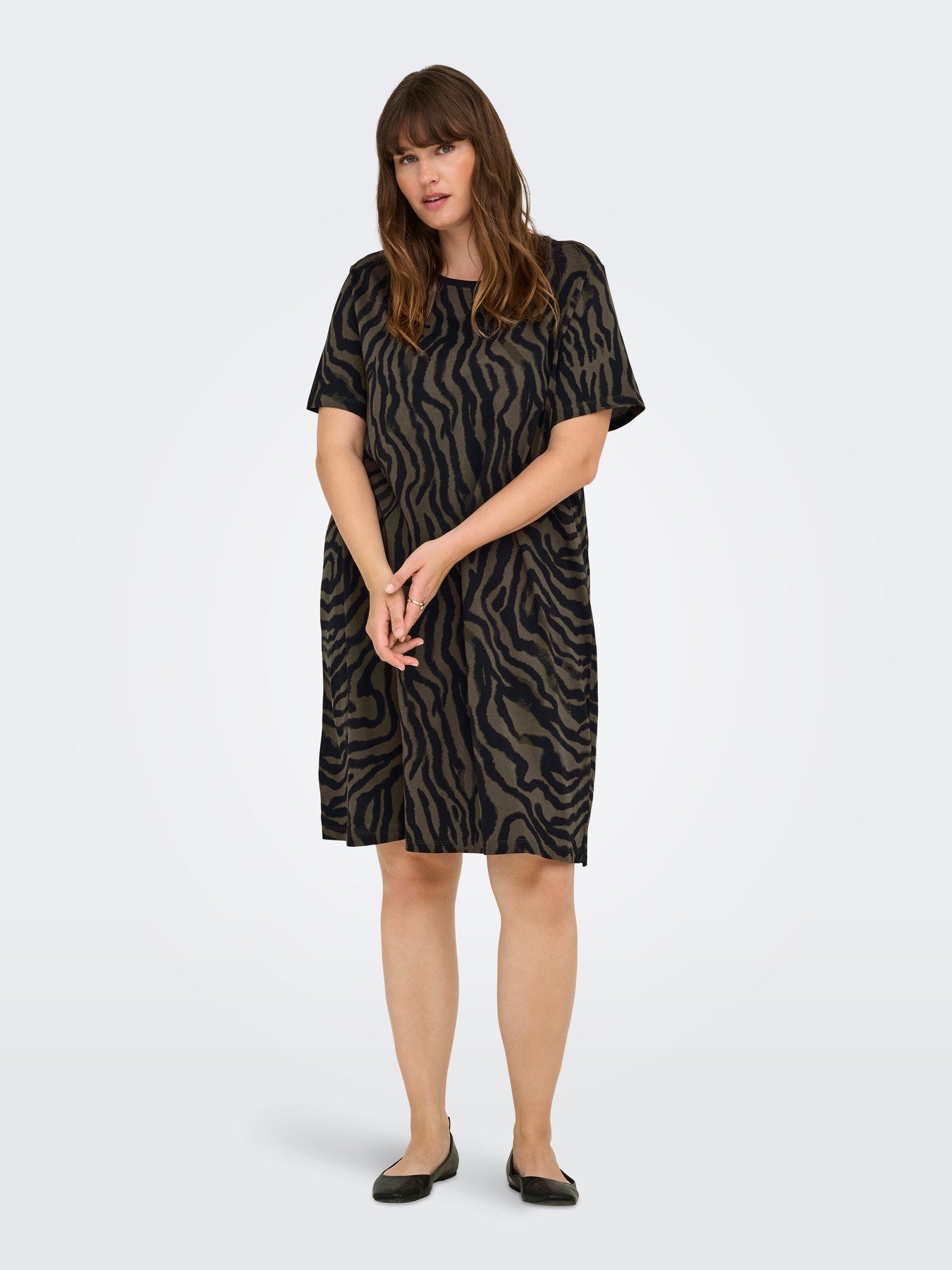 CARLULU LIFE SS O-NECK ABK DRESS JRS
