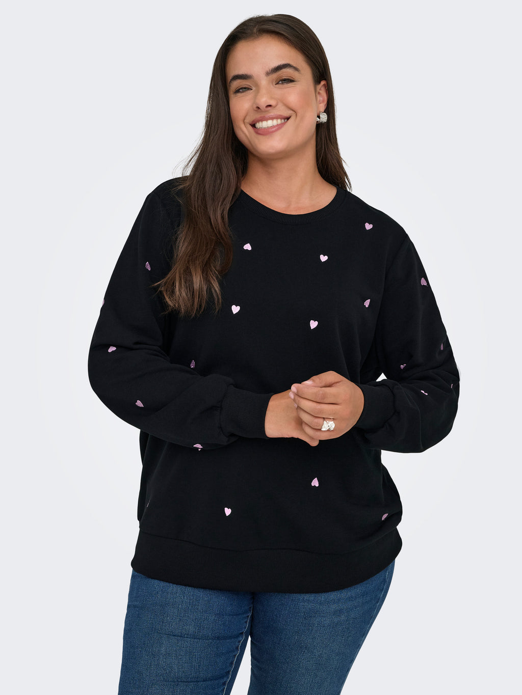 CARMIA LS O-NECK SWEAT W. EMB. JRS