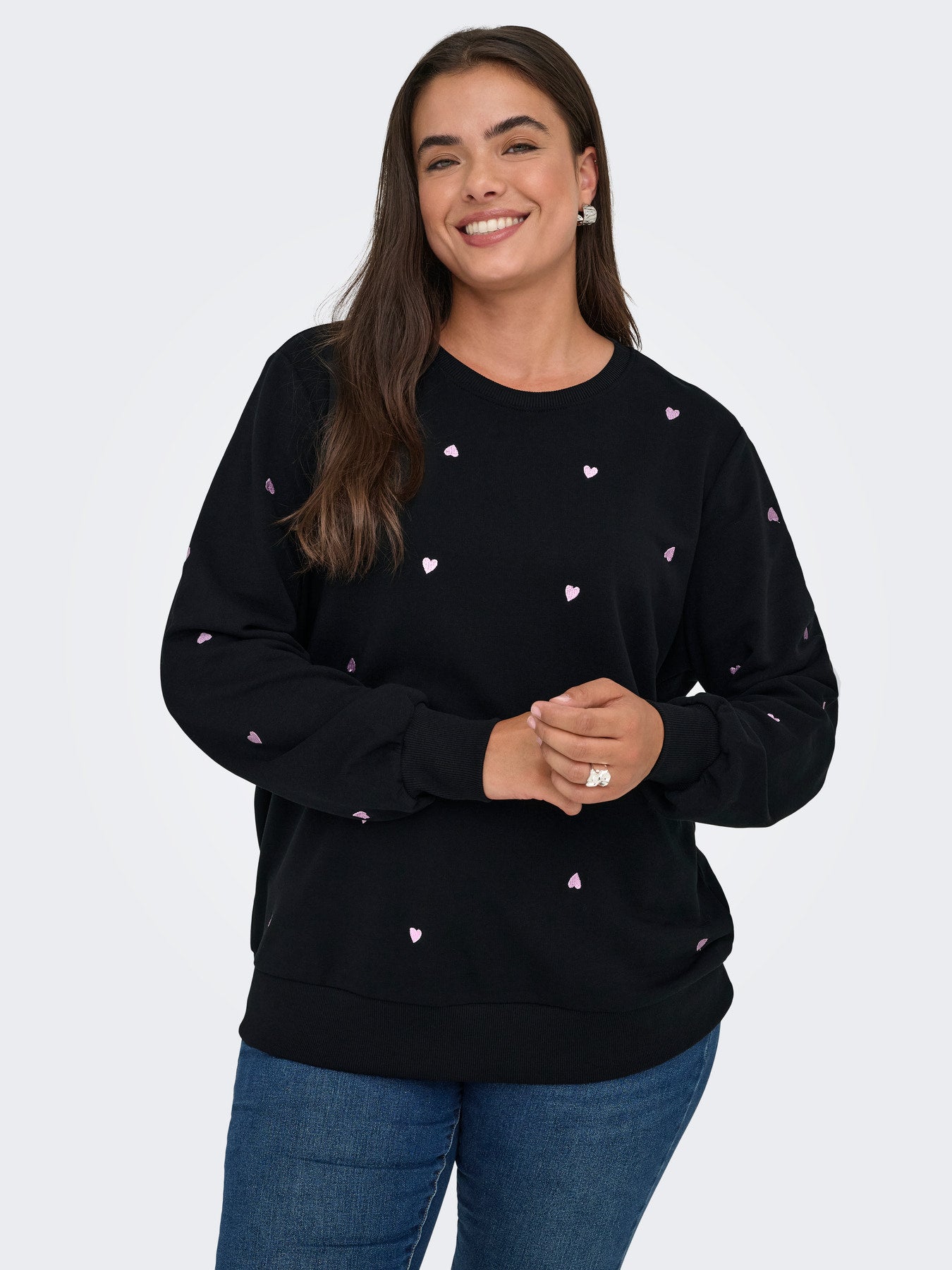 CARMIA LS O-NECK SWEAT W. EMB. JRS