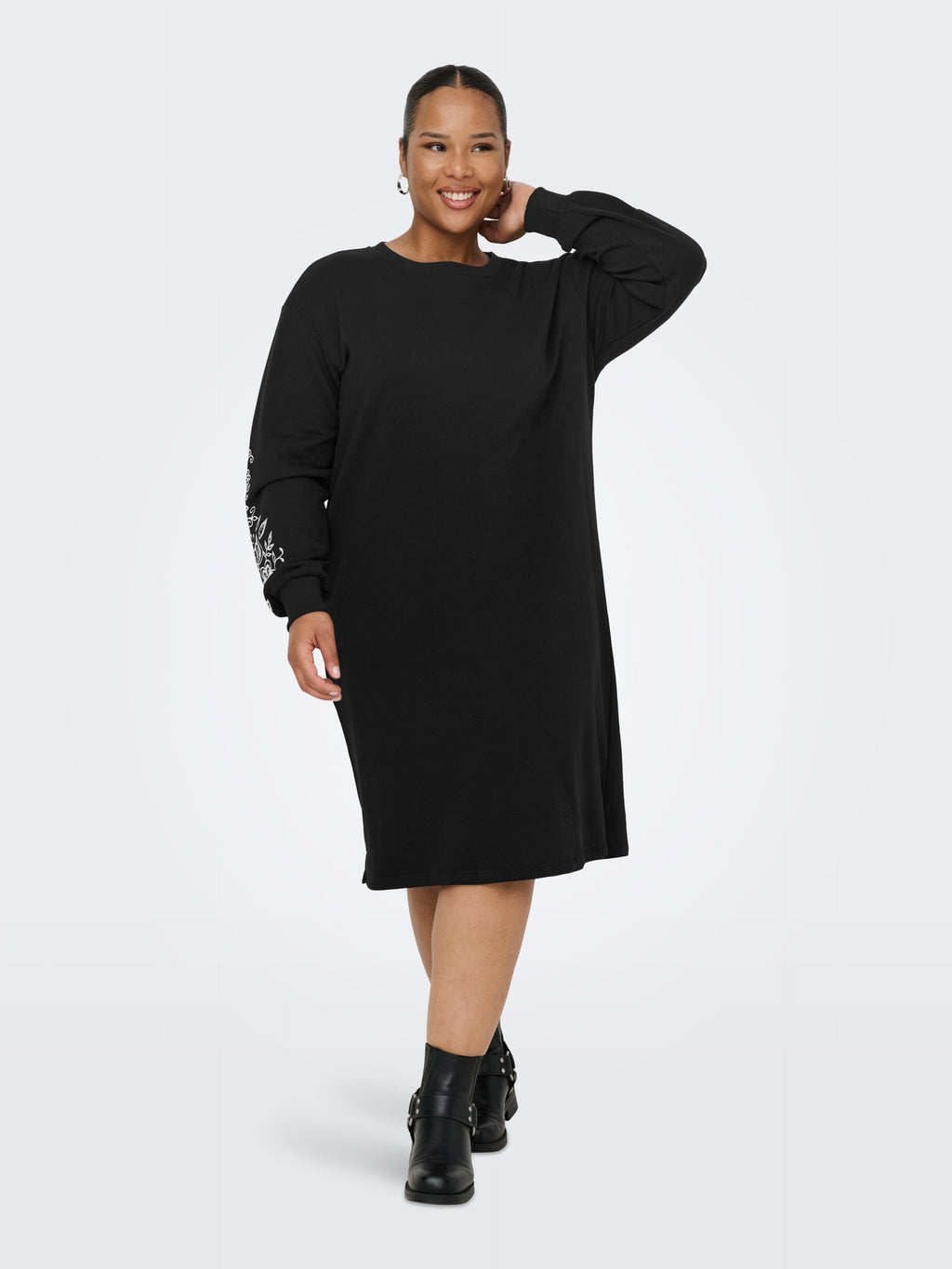 CARJENNA LS O-NECK SWEAT DRESS SWT