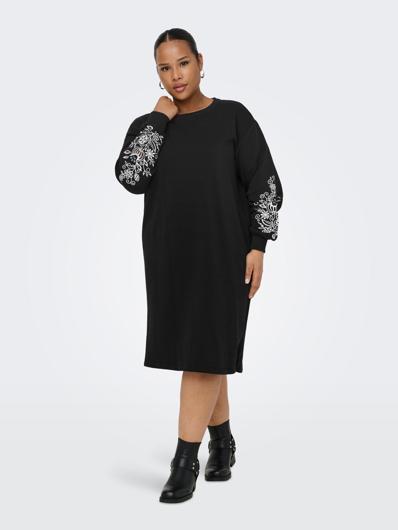 CARJENNA LS O-NECK SWEAT DRESS SWT