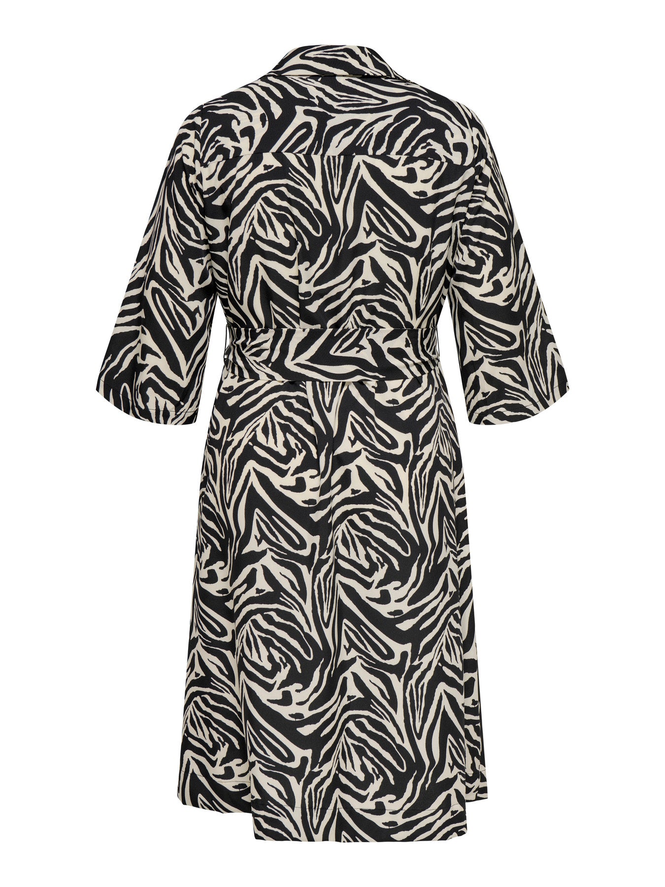 CARGRAPHIE L/S SHIRT BELT DRESS AOP