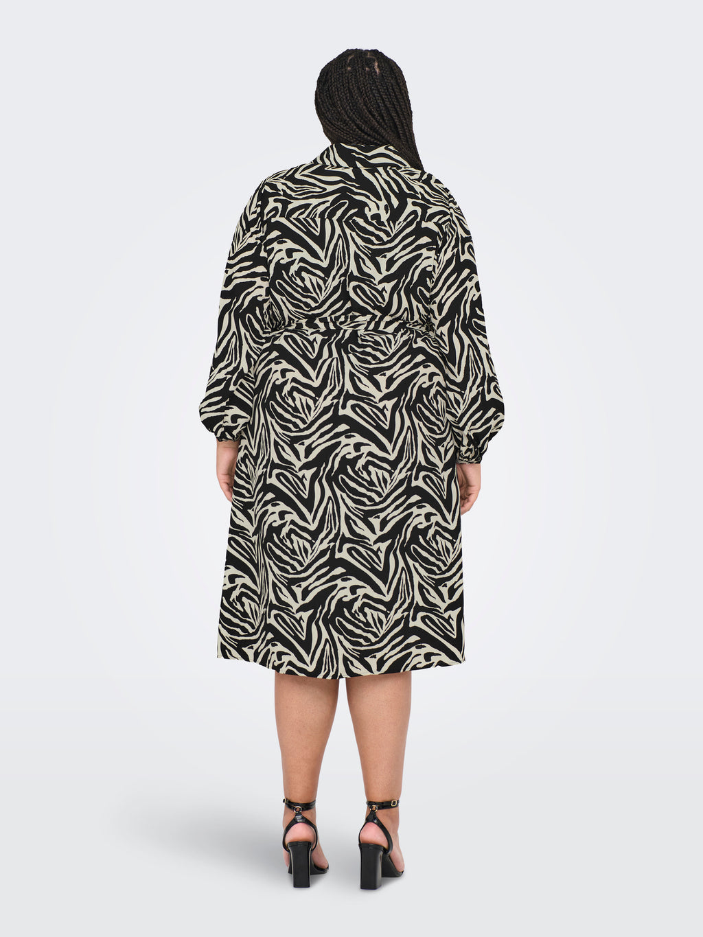 CARGRAPHIE L/S SHIRT BELT DRESS AOP