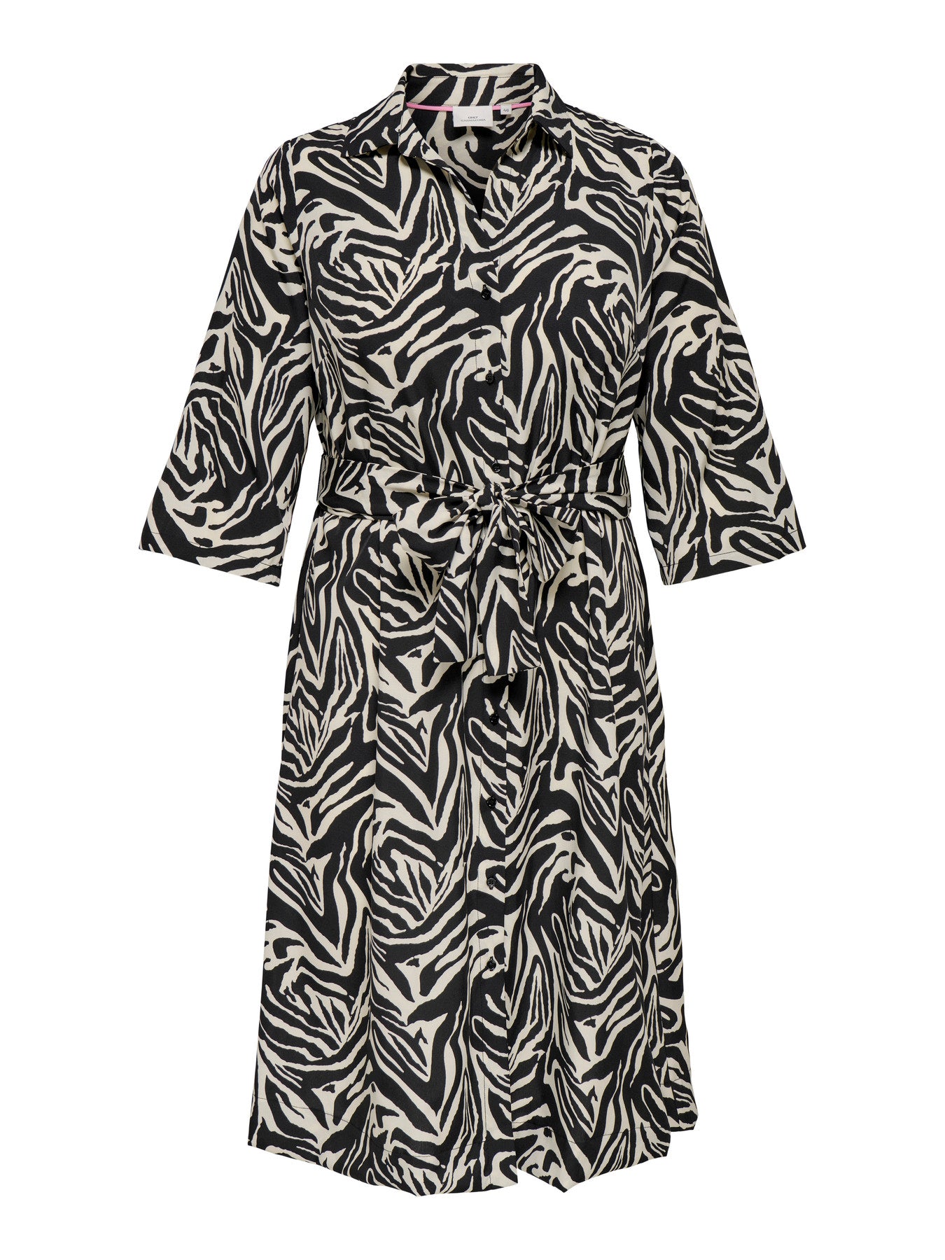 CARGRAPHIE L/S SHIRT BELT DRESS AOP