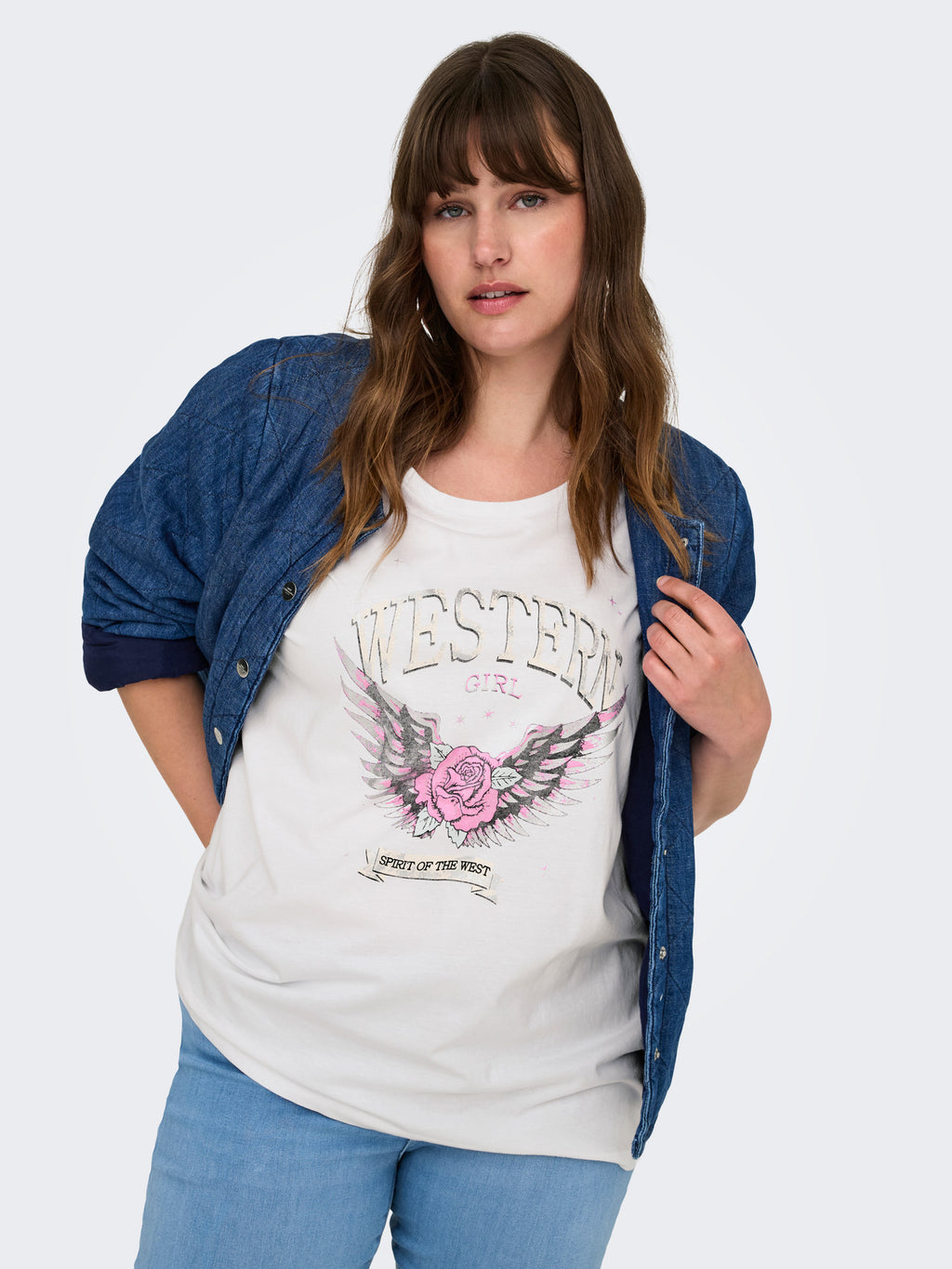 CARKONI FOIL S/S O-NECK TOP JRS