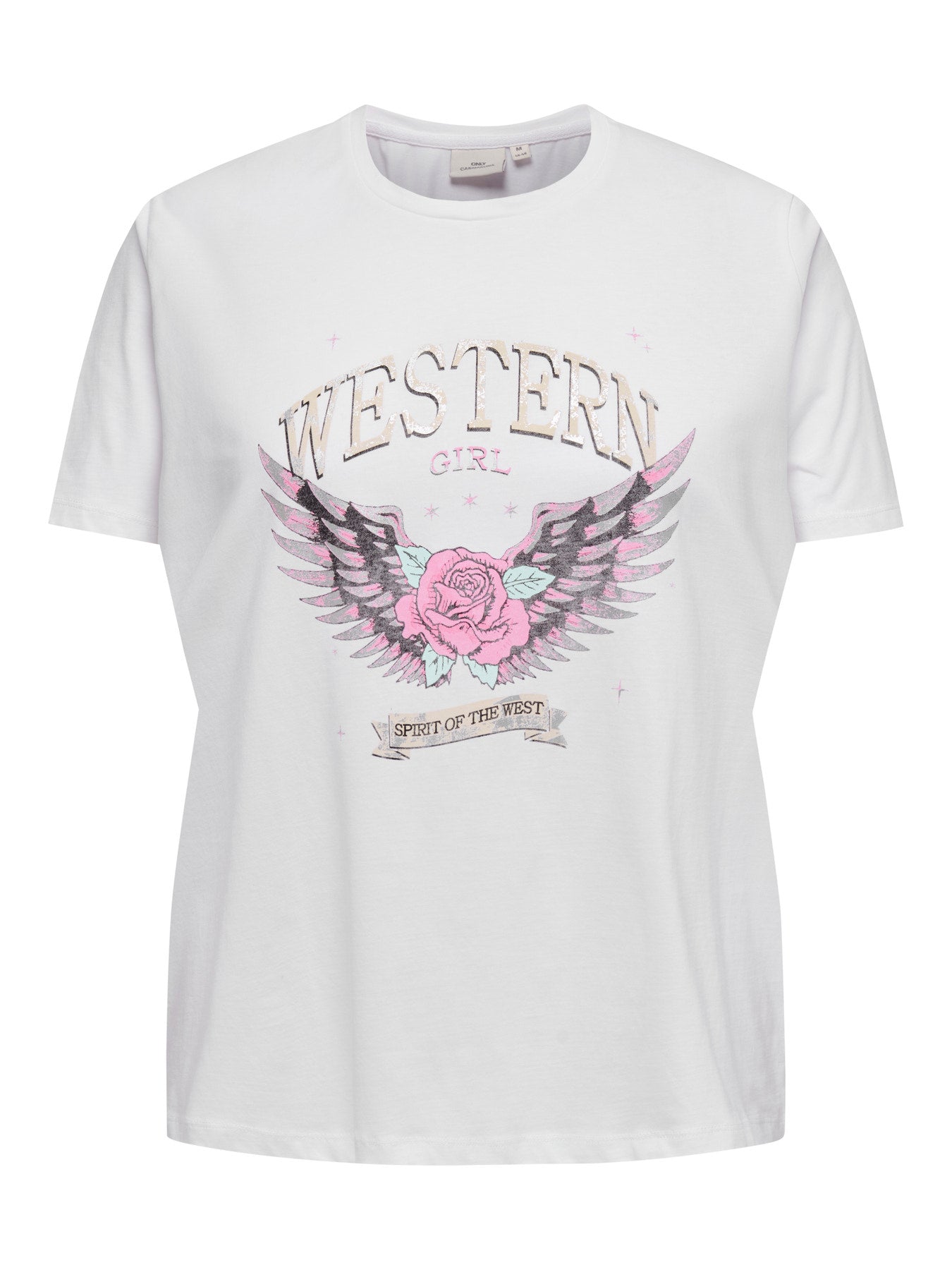 CARKONI FOIL S/S O-NECK TOP JRS