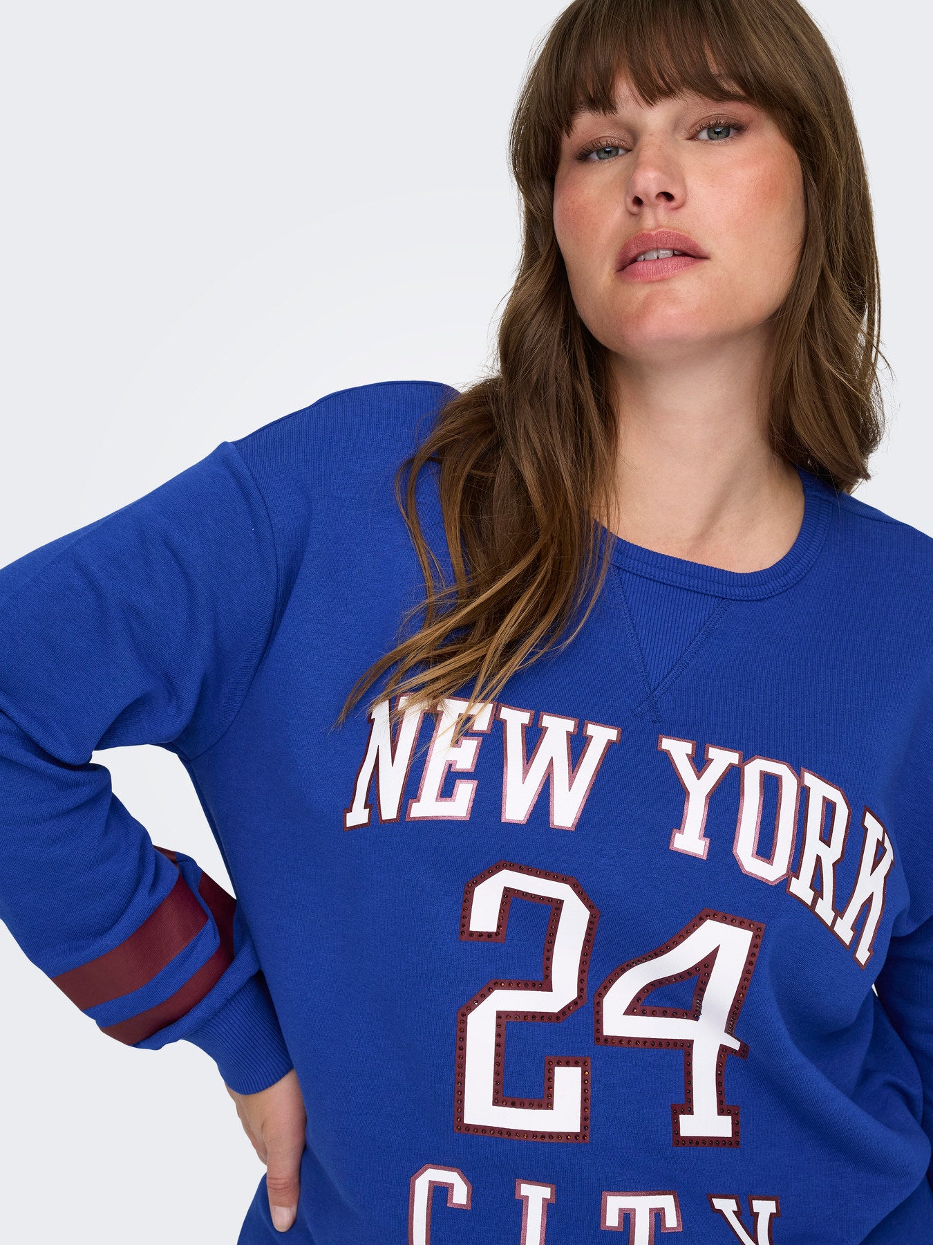 CARBEN L/S O-NECK SWEAT JRS Blauw