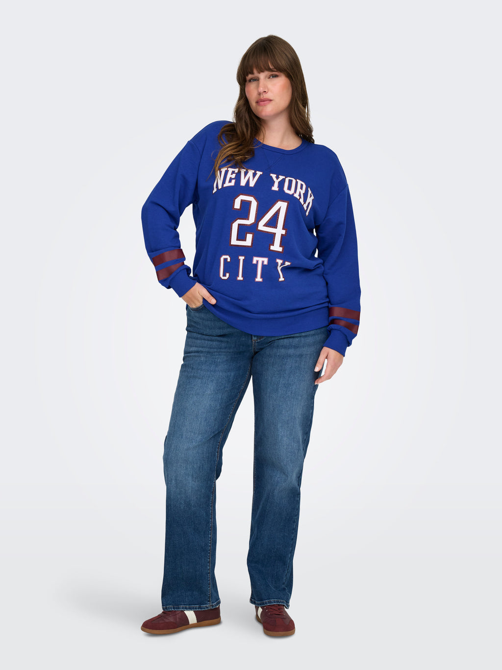 CARBEN L/S O-NECK SWEAT JRS Blauw