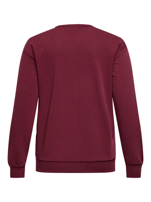 CARBEN L/S O-NECK SWEAT JRS Rood