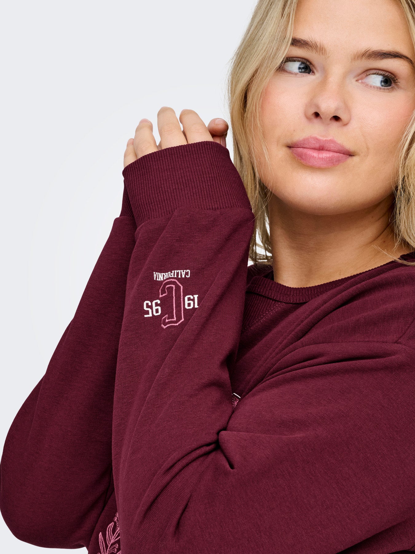 CARBEN L/S O-NECK SWEAT JRS Rood