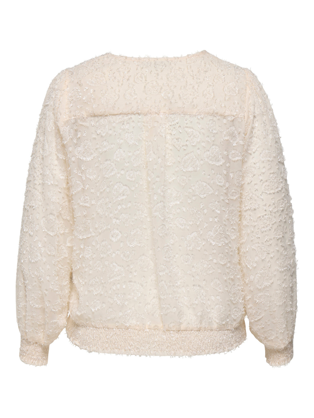 CAROTTA LS V-NECK EMB TOP WVN