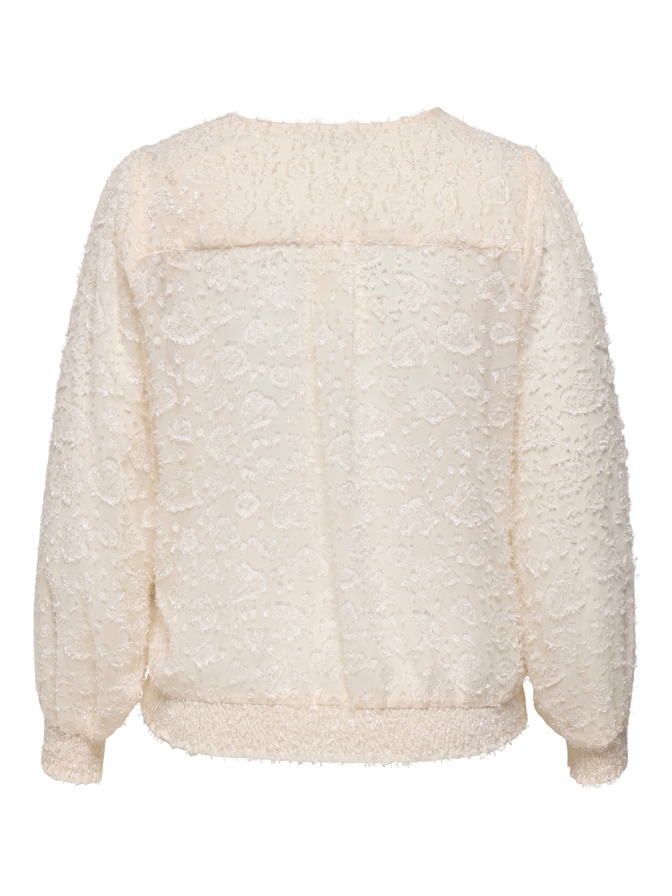 CAROTTA LS V-NECK EMB TOP WVN