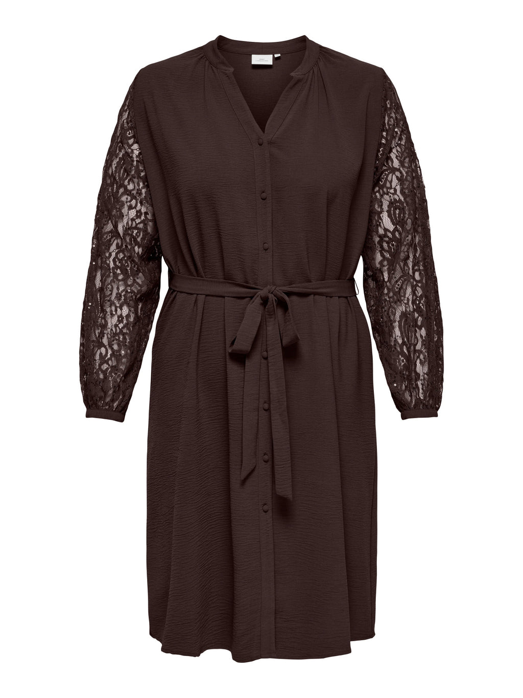 CARKAMMY LIFE 3/4 V-NECK LACE BLK DRESS