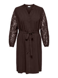 CARKAMMY LIFE 3/4 V-NECK LACE BLK DRESS