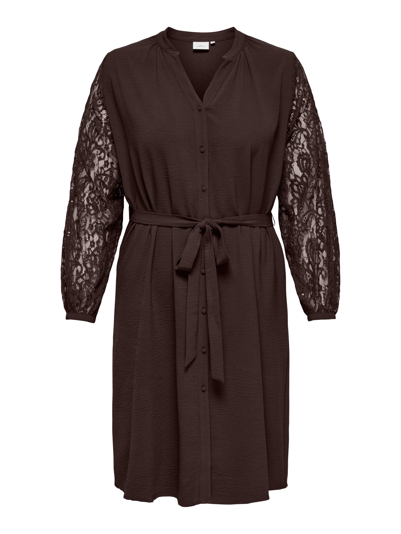 CARKAMMY LIFE 3/4 V-NECK LACE BLK DRESS