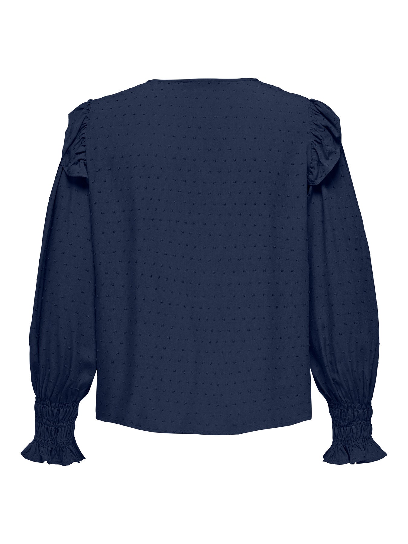 CARLIDA LS V-NECK SMOCK TOP WVN