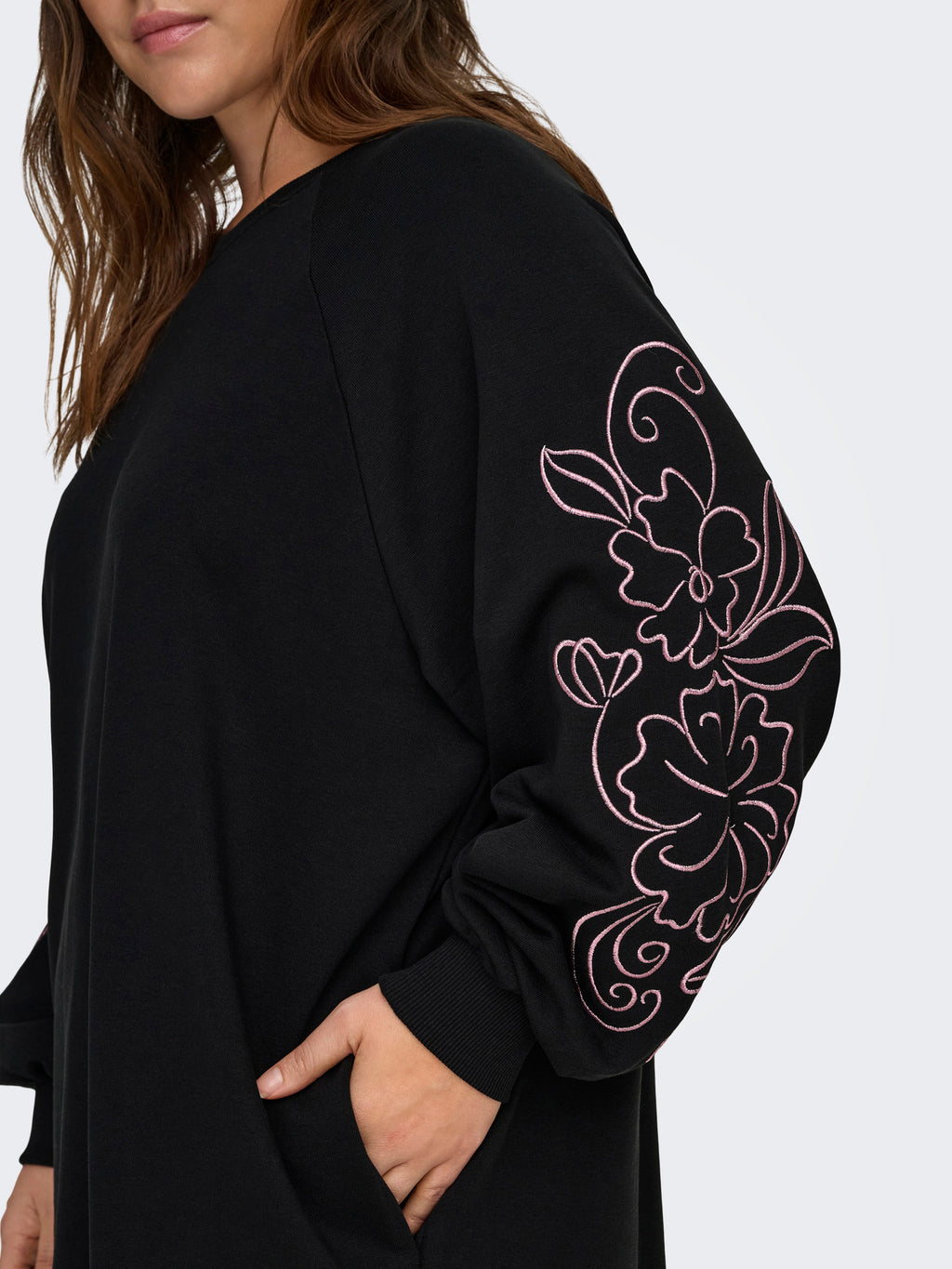 CARELLE L/S O-NECK ABOVE KNEE DRESS JRS