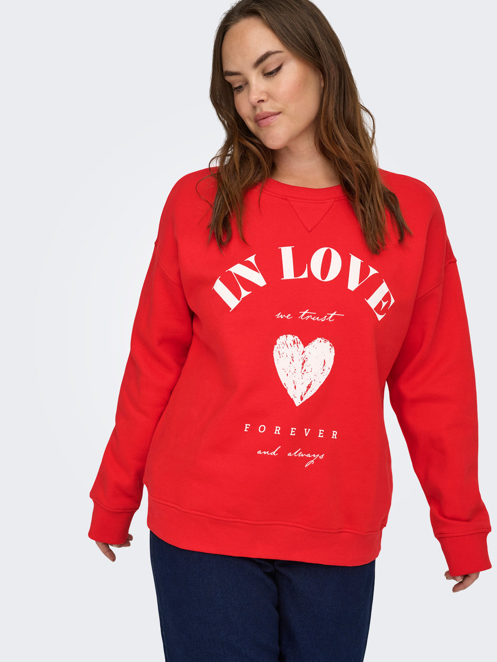 CARSOFIA L/S WORD O-NECK SWT JRS
