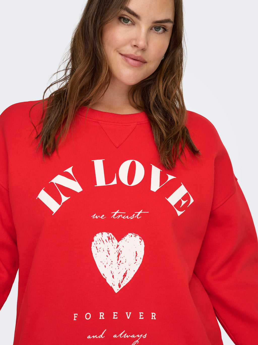 CARSOFIA L/S WORD O-NECK SWT JRS