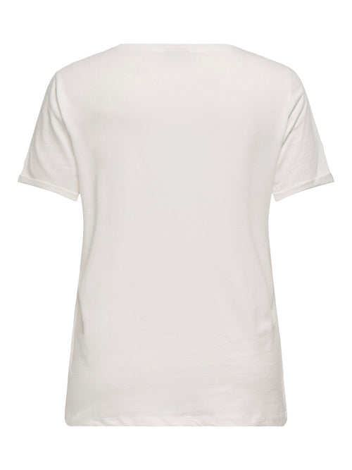 CARBEA SS V-NECK TEE JRS Cloud dancer