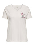 CARBEA SS V-NECK TEE JRS Cloud dancer