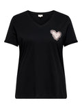 CARBEA SS V-NECK TEE JRS Blackheart